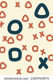 Abstract background of triangular, square, circle and triangular shapes