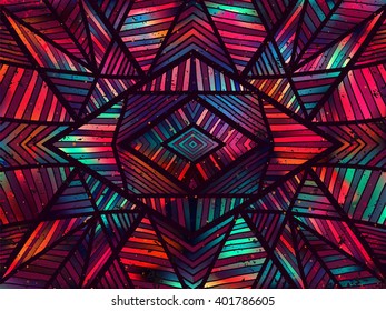 Abstract background. Tribal boho summer background. Purple ornament background. Summer night sky colors. Abstract vector can be used for web design, wallpapers, fabric and prints.