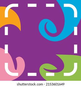 Abstract background with tribal pattern shapes curved and wavy lines