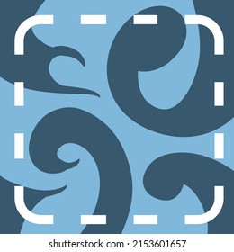 Abstract background with tribal pattern shapes curved and wavy lines
