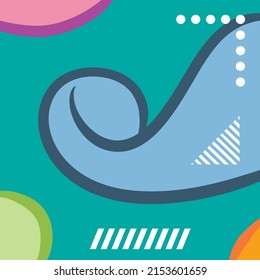 Abstract background with tribal pattern shapes curved and wavy lines