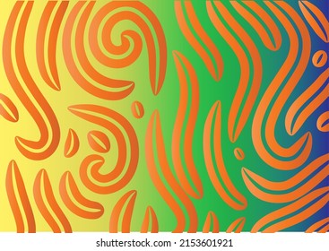 Abstract background with tribal pattern shapes curved and wavy lines