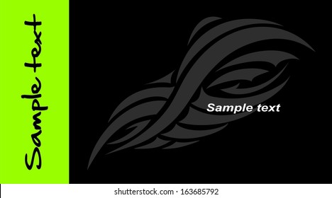 Abstract background with tribal tattoo