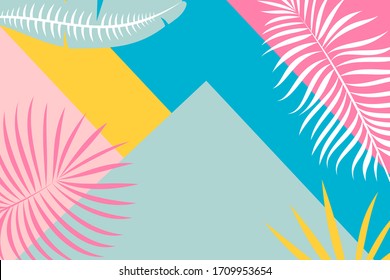 abstract background with tropical leaves