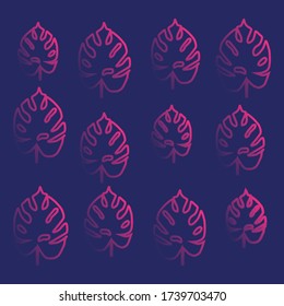 Fondo abstracto con hojas tropicales.