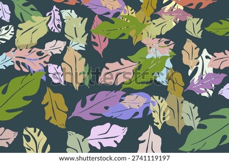abstract background with tropical pattern leaf themed conclusion