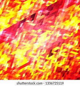 Abstract background tryangle pattern red and yellow color