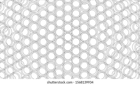 Abstract background of tubes outline. Vector rendering of 3d. Wire-frame style. The layers of visible and invisible lines are separated