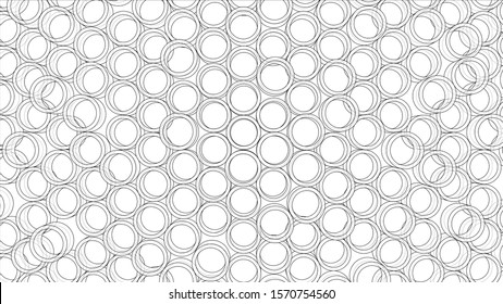 Abstract background of tubes outline. Vector rendering of 3d. Wire-frame style. The layers of visible and invisible lines are separated