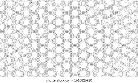 Abstract background of tubes outline. Vector rendering of 3d. Wire-frame style. The layers of visible and invisible lines are separated