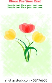 Abstract background with tulips