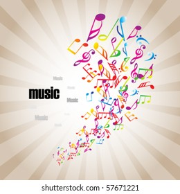 Abstract background with tunes.