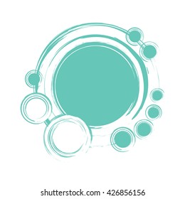 Abstract background with turquoise circles. Vector illustration in EPS8 format.