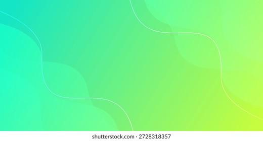 Fundo abstrato com formas de onda fluida turquesa e linhas curvas brancas finas. Ilustração vetorial
