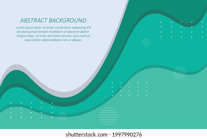 fondo abstracto con color verde y blanco turquesa, gradación de color, fondo con diseño de ondas, vector