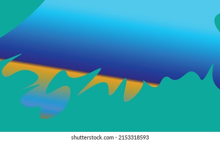 Fondo abstracto de color turquesa, naranja, azul claro y azul oscuro