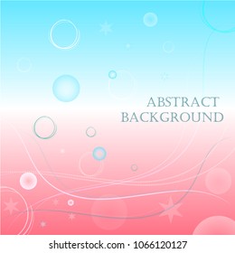 Abstract background turquoise pink with circles 
