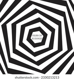 Abstract Background with Twisted Hexagon Shapes