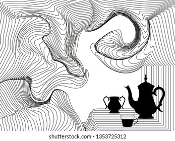 abstract background, twisted lines