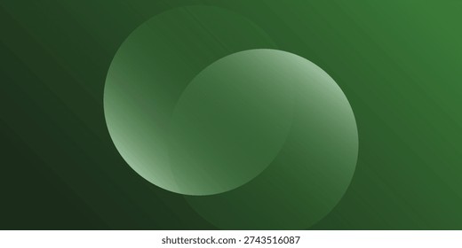 Abstract background of two green oval shapes with soft gradations of light. The soft light in the center of each oval gives the impression of depth and dimension simple