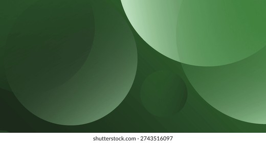Abstract background of two green oval shapes with soft gradations of light. The soft light in the center of each oval gives the impression of depth and dimension simple modern
