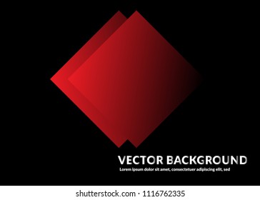 abstract background. two red squares with a gradient. designed for graphic studios