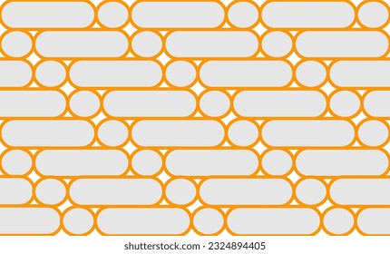 abstract background with two tone gray orange circles and oval stirp on white background repeat seamless pattern design for fabric printing or wallpaper or abstract art or pop art