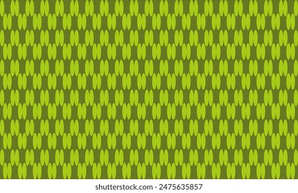 Abstrakter Hintergrund mit zweifarbigem gelben grünen Punktmuster auf grünem Hintergrund. Straight Dot Horizontal Strip Schachbrettmuster für Hintergrund und Bildschirmhintergrund, Polka Dot nahtloses Wiederholungsdesign