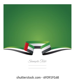 Abstract Background UAE Flag Ribbon