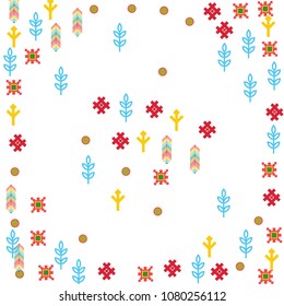 Abstract background with ukrainian ethnic ornamental embroidery. Background for ukrainian independence day.