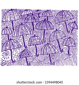 abstract background with umbrella elements