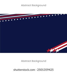 Abstract background of united states flag colors and decoration of many stars with text space area