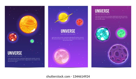 Abstract background universe colorful solar system collection