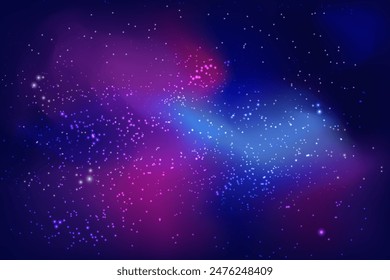 Abstract background of the universe with galaxies and stars. The Milky Way. Fashionable modern background for web design, social media, printing