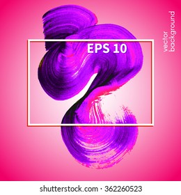 Abstract background with unusual sign of symbol, painted with paint, dynamic bright airy design.