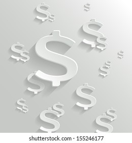 Abstract Background with US Dollar Symbol.