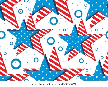 abstract background with us flag in star, illustration