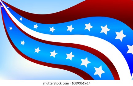 Abstract background of the USA flag