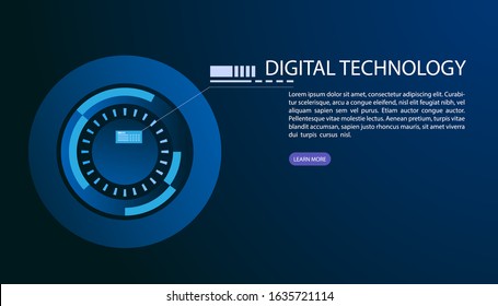 Abstract background, User interface for Big data flow processing concept, cloud database, isometric vector, web hosting and server room icons. business and technology concept in database system