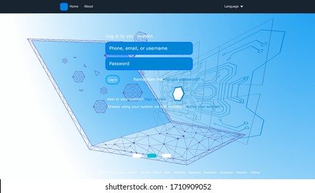 Abstract background, User interface for Big data flow processing concept, cloud database, isometric vector, web hosting and server room icons. business and technology concept in database system