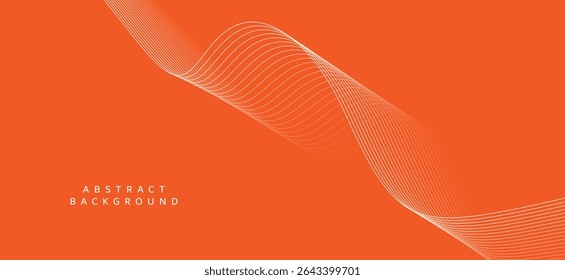 Abstract Background, using brick orange or dark red, gives a warm, stimulating and energetic feeling. The image is composed of balanced, light and flowing lines and waves.