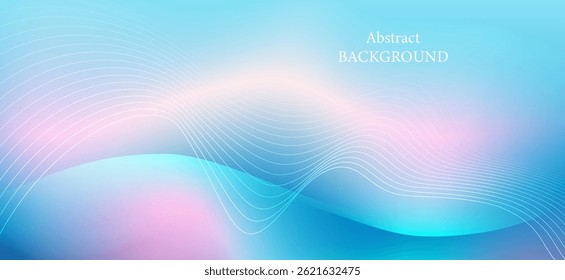 Abstract background using bright blue and pastel tones. The texture of the image has gradients and gentle curves, creating a sense of calm, comfort and depth.