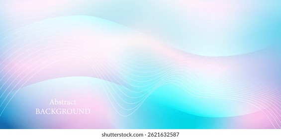 An abstract background using bright blue and pastel tones that creates a sense of calm, comfort and depth. It also uses light and shades that give a sense of glory and translucency.