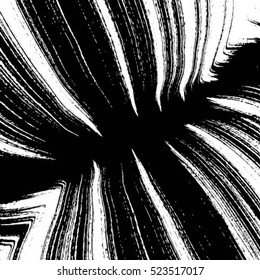 Abstract background using brush strokes. Black and white hand drawn line vector texture