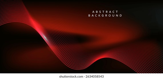 Abstract background using dark red tones on a black background. The lines and curves are like gentle and smooth waves that create a sense of excitement and energy.