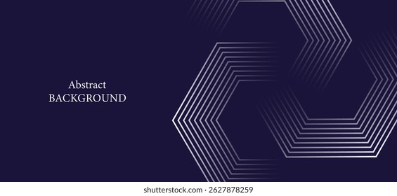 Abstract background using dark tones. The background color is black or dark purple. The main structure is geometric hexagonal lines consisting of overlapping vertical and horizontal lines.