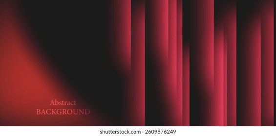 An abstract background using deep red and black tones creates an intriguing and dramatic feel. The arrangement of tall and thin lines gives the impression of a curtain or decorative shades.