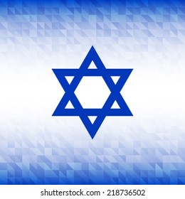 Abstract Background using Israel flag colors, vector illustration 