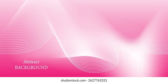 Abstract background using mainly pink and white tones, with curved lines and fine lines drawn in waves that create a sense of flow and softness.