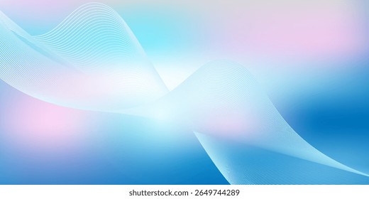 Abstract background using pastel blue and white tones, giving a sense of movement and freshness, suitable for use as a background